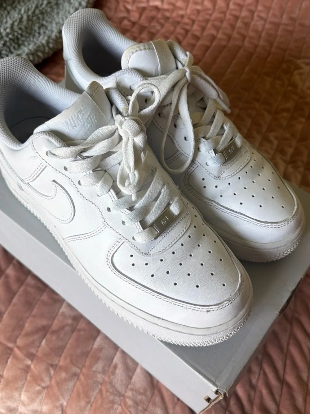 Nike White Low-Top Leather Sneakers